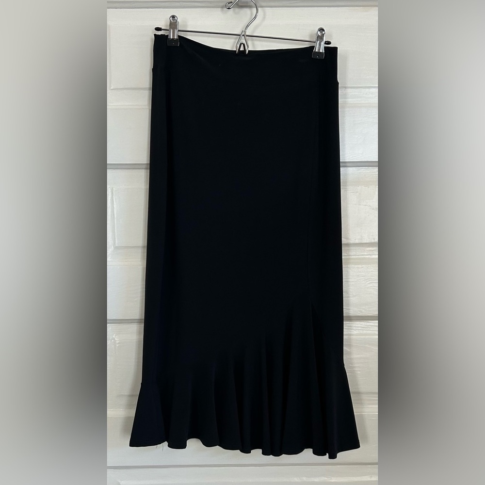 NWOT one clothing Black Midi Skirt with Flared Hemline
